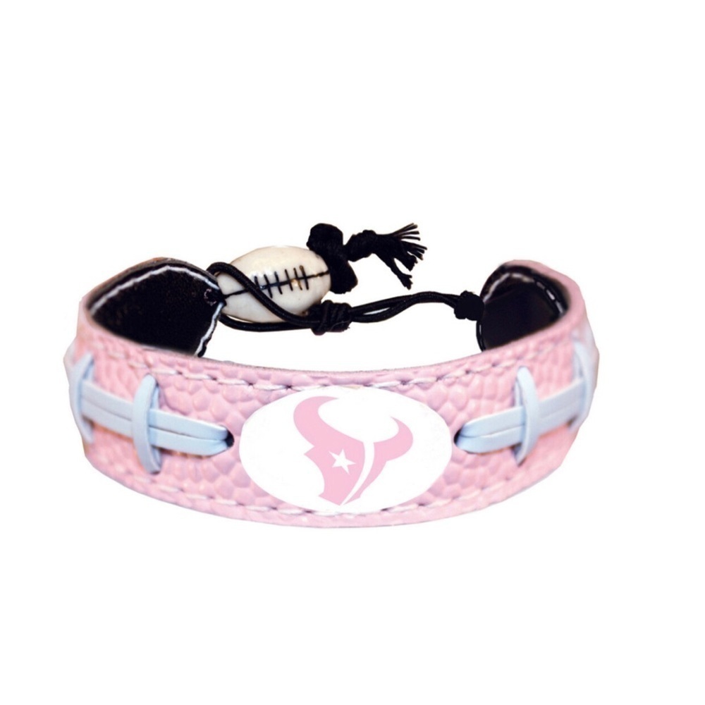 Houston Texans NFL women’s pink leather bracelet